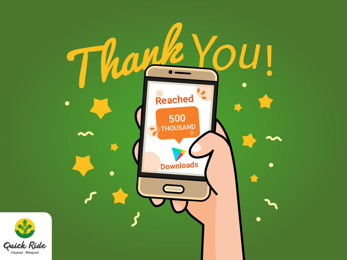 QuickRidein's tweet photo. Thank you to 6 Lakh+ registered users for the support and contribution to the @QuickRidein community.
#5Lakh #Downloads #GooglePlay #QuickRide #GoGreen #JoinInitiative #FreedomFromTRAFFIC #Carpool #Rideshare #ReduceTraffic #ReducePollution #SaveEnvironment https://t.co/JEof7VfQoE