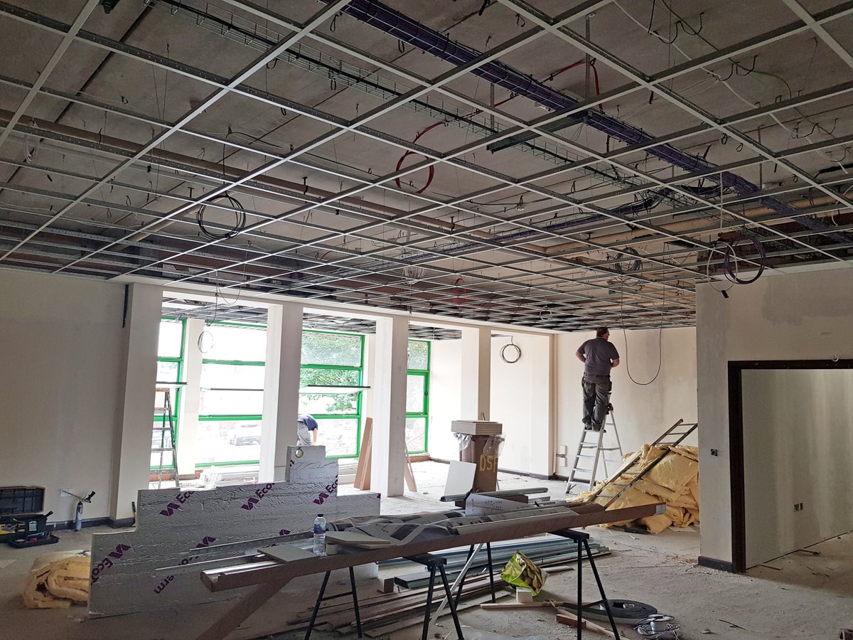 dsp_interiors's tweet photo. Work continues on site by our Multi-Award winning team @WardRecycling new offices Albion Leisure Centre #Ilkeston making the best use of existing local building stock @ErewashBC #sustainableDesign #Refurbishment #DesignandFitOut #Partitions #Ceilings @MarketingDerby https://t.co/PsuSaZqE57
