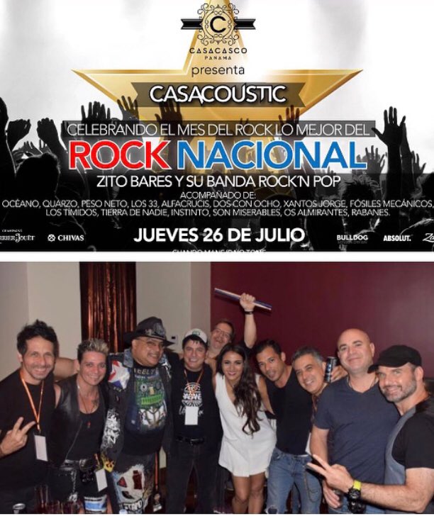 Rockistmo's tweet photo. Hoy jueves 26 de julio Tributo al #RockDePanama en #CasaCasco con @Zito_Bares y su banda #RocknPop 9pm https://t.co/pT7hNwH7Z1