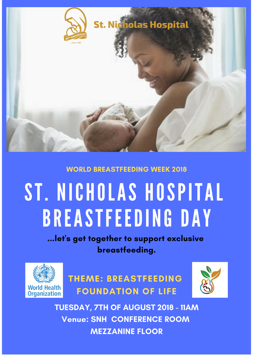StNicholas_ng's tweet photo. Breastfeeding allows you and your baby to emotionally bond in a special way that cannot be matched. We are happy to invite you to the ST. NICHOLAS BREASTFEEDING DAY on Tuesday 7th of July 2018.
Save the date.
Kindly call 08022908484
#stnicholascares #worldbreastfeedingweek2018 https://t.co/KX1UADYw1U