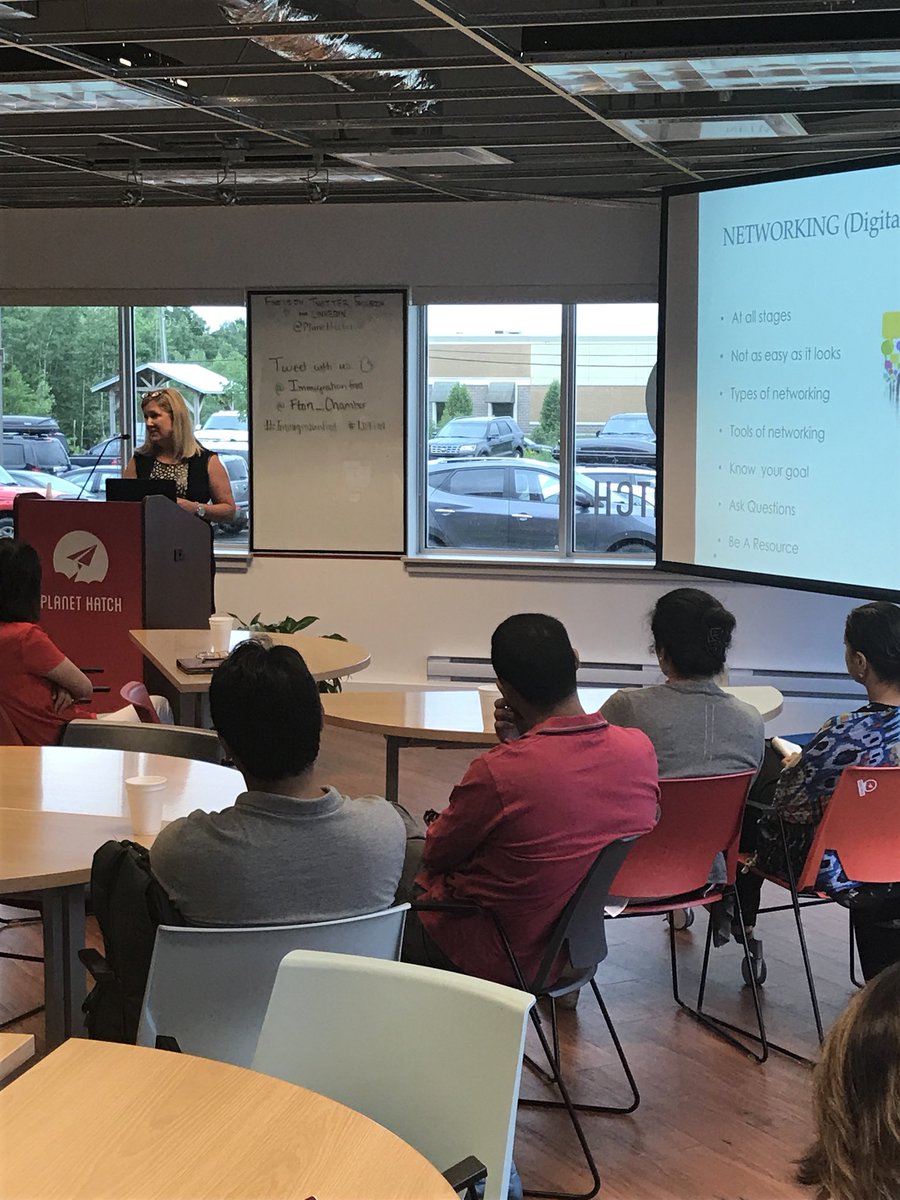 knutsson_jenny's tweet photo. @ImmigrationFred is so pleased to have @KRossChamber from the @Fton_Chamber present on #networking at our Fredericton Job Seeking Speaker Series! #ImmigrationFred #LIPFred https://t.co/HC0mMPqH62