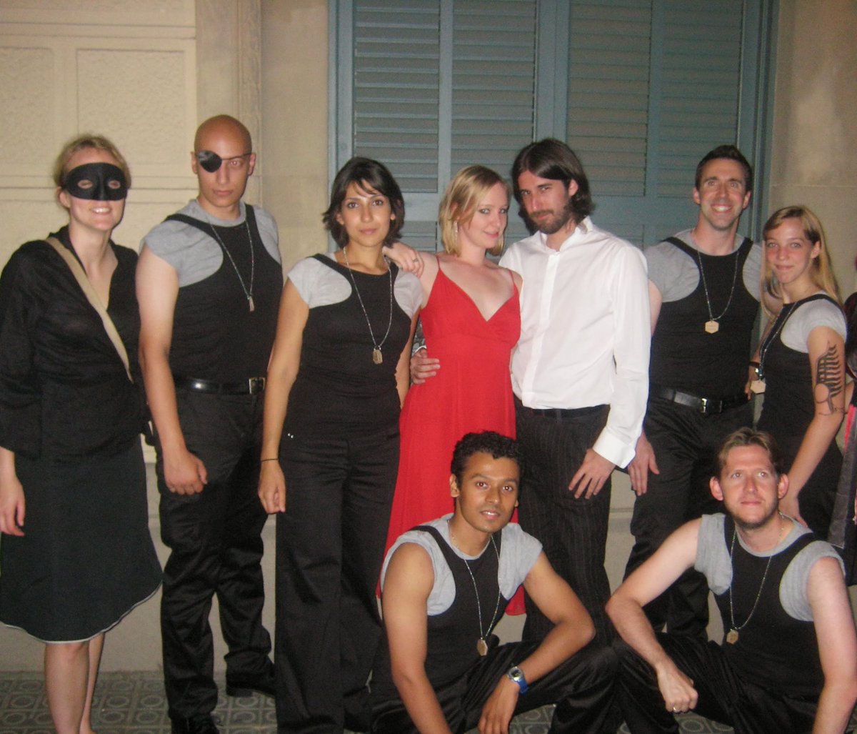 AerospaceEmma's tweet photo. @People_Of_Space @ISUnet @ISU_SSP @DutchTexan81 @timmermansr @Rocket_Woman1 @MaceSpaceNerd @kulfispace @Taraustralis @irishspaceblog @SineadOS1 @ChrisJohnsonEsq @roiseanna Space Masquerade group costume as Battlestar Galactica! #SSP08 #BCN #BSG https://t.co/O3OIroBfGR
