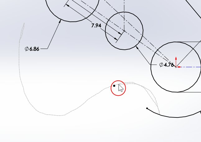NTCADCAM's tweet image. #SOLIDWORKS Tip of the Day: In the &quot;Power Trim&quot; feature, reverse over the square dot to reinstate trimmed elements.
