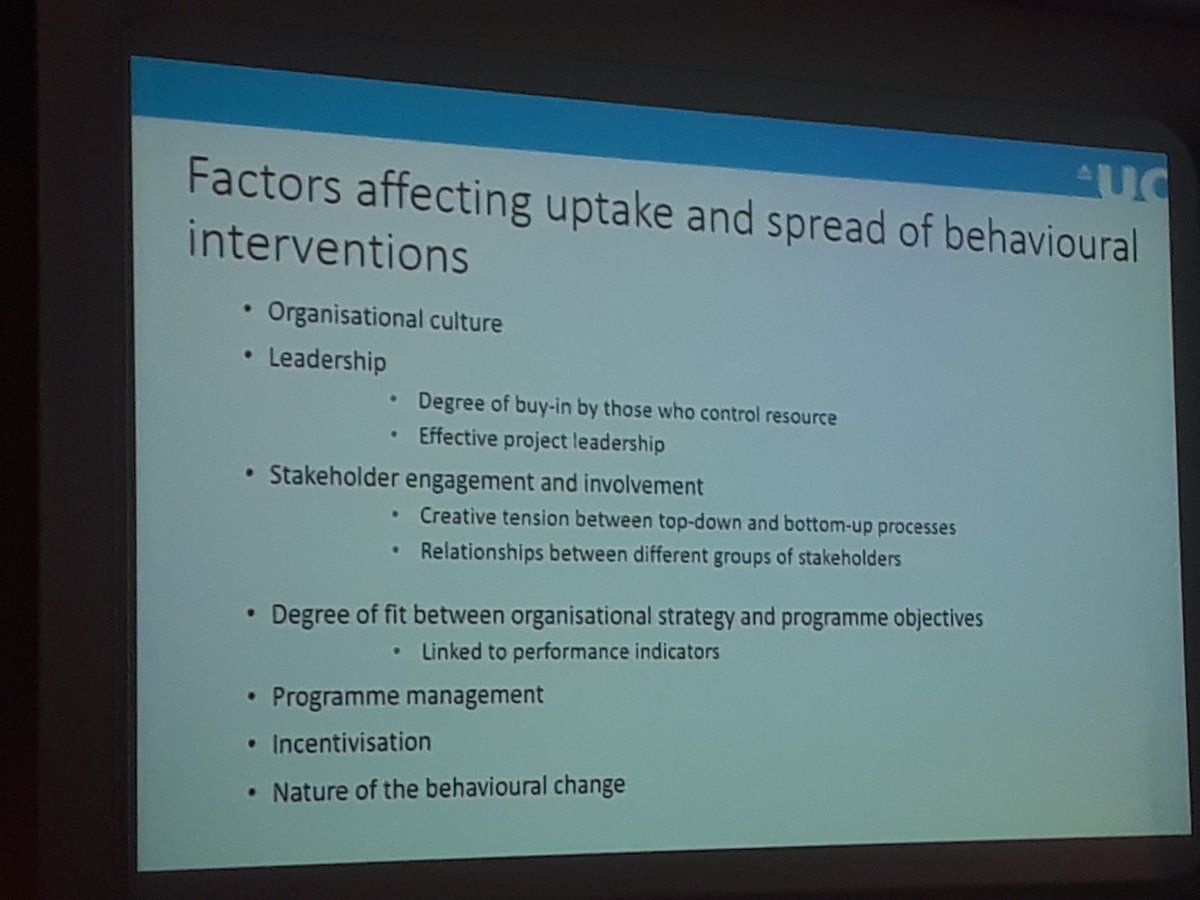 biblicaldiscoss's tweet photo. Retweeted UCL Behaviour Change (@UCLBehaveChange):

What barriers are there to #behaviourchange in organisations? Our brainstorm and factors presented by @drpaulchadwick at #CBCSummerSchool https://t.co/sVn8uTnSA9