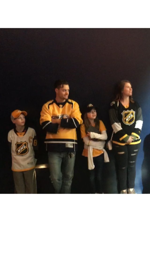 FogelsongJames's tweet photo. Me waiting with the “birth giver” for Preds season to start. https://t.co/2jqmkEu9RM