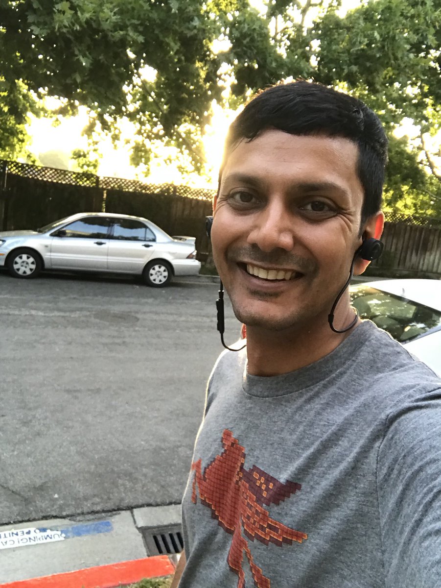 SutariaChintan's tweet photo. Sporting my @CapitalFactory swag for a neighborhood jog in San Jose. https://t.co/RXlrBxVWDp