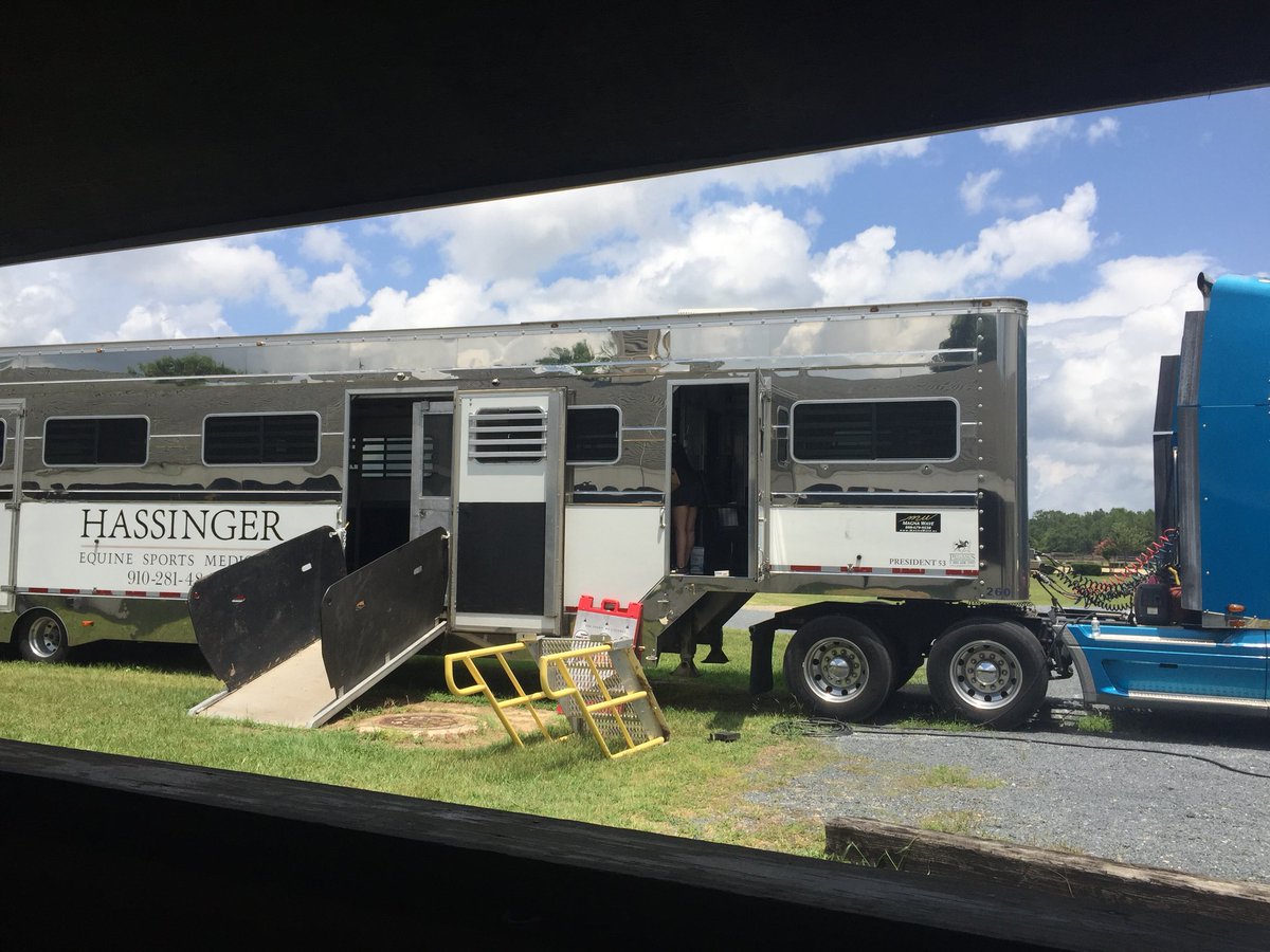 TeamHassinger's tweet photo. Ever wonder what goes into packing to go to one of the biggest shows of the year? Lots of sweat! Our mobile team is excited to see all our youth shine at the @AQHYA world show! Stop by and see us! https://t.co/dEFbN0zznD