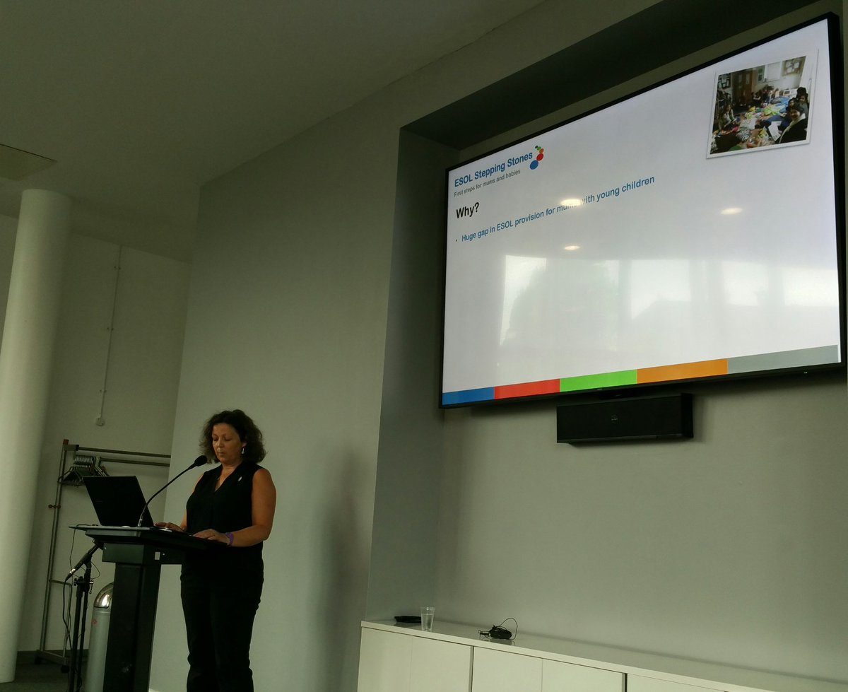 Laura_Etchells's tweet photo. Great entrepreneurial journey from Sharon Freeman @ESOL_Step_Stone #IOShowcase18 #InnovationOptimiser https://t.co/RDWrZrI1Xe