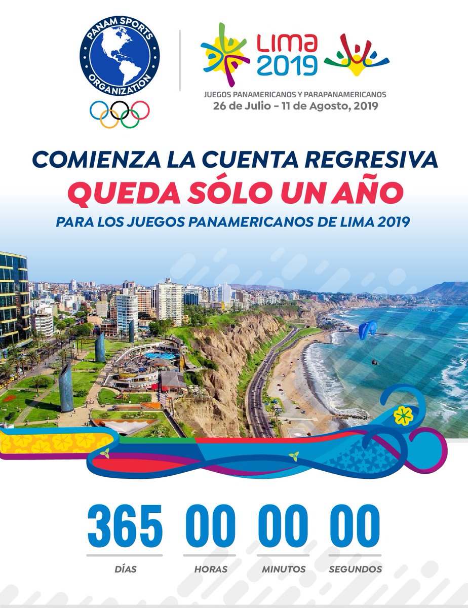La Cuenta Regresiva para los Juegos Panamericanos de Lima 2019 ha comenzado oficialmente. ¡Descubre más! - mailchi.mp/b66de2312891/q…