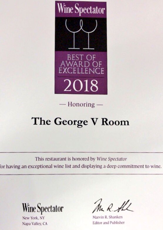 Whoops #Wediditagain The #GeorgeVRoom @ashfordcastle has Been Recognised by @WineSpectator with Yet another #BestofAwardofExcellence 2018 Congratulations to All the #WineTeam Past and Present who Helped Gain this #GreatHonour & to Mr. Tollman & @red_carnation for Indulging Us All