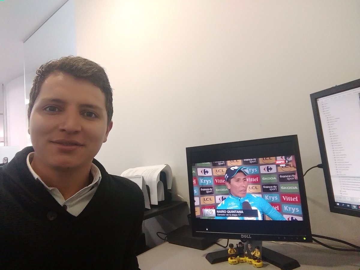 cdanielcm's tweet photo. @ESPNBike #TravesiaxESPN @ESPNBike gozando de la victoria de @NairoQuinCo y del mejor noticiero del ciclismo mundial. https://t.co/ZXsgfWoRsw