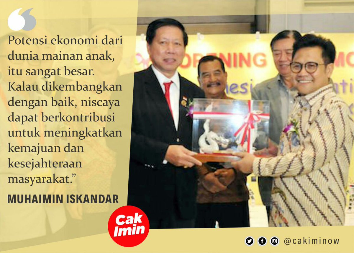 DPP_PKB's tweet photo. Potensi Ekonomi yang harus dikembangkan di Indonesia salah satunya adalah mainan anak-anak. Kata @cakimiNOW niscaya dapat berkontribusi untuk meningkatkan kemajuan dan kesejahteraan masyarakat. #CakIminUntukIndonesia https://t.co/1fpJ48KxPS