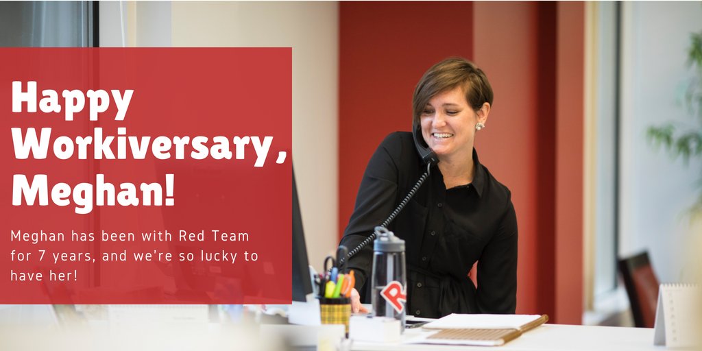 This one goes out to our hardworking, creative, and dedicated VP @MeghanRedTeam on her workiversary! Meghan is the backbone to our company and we would be lost with out her. Thanks for all you do! ✨