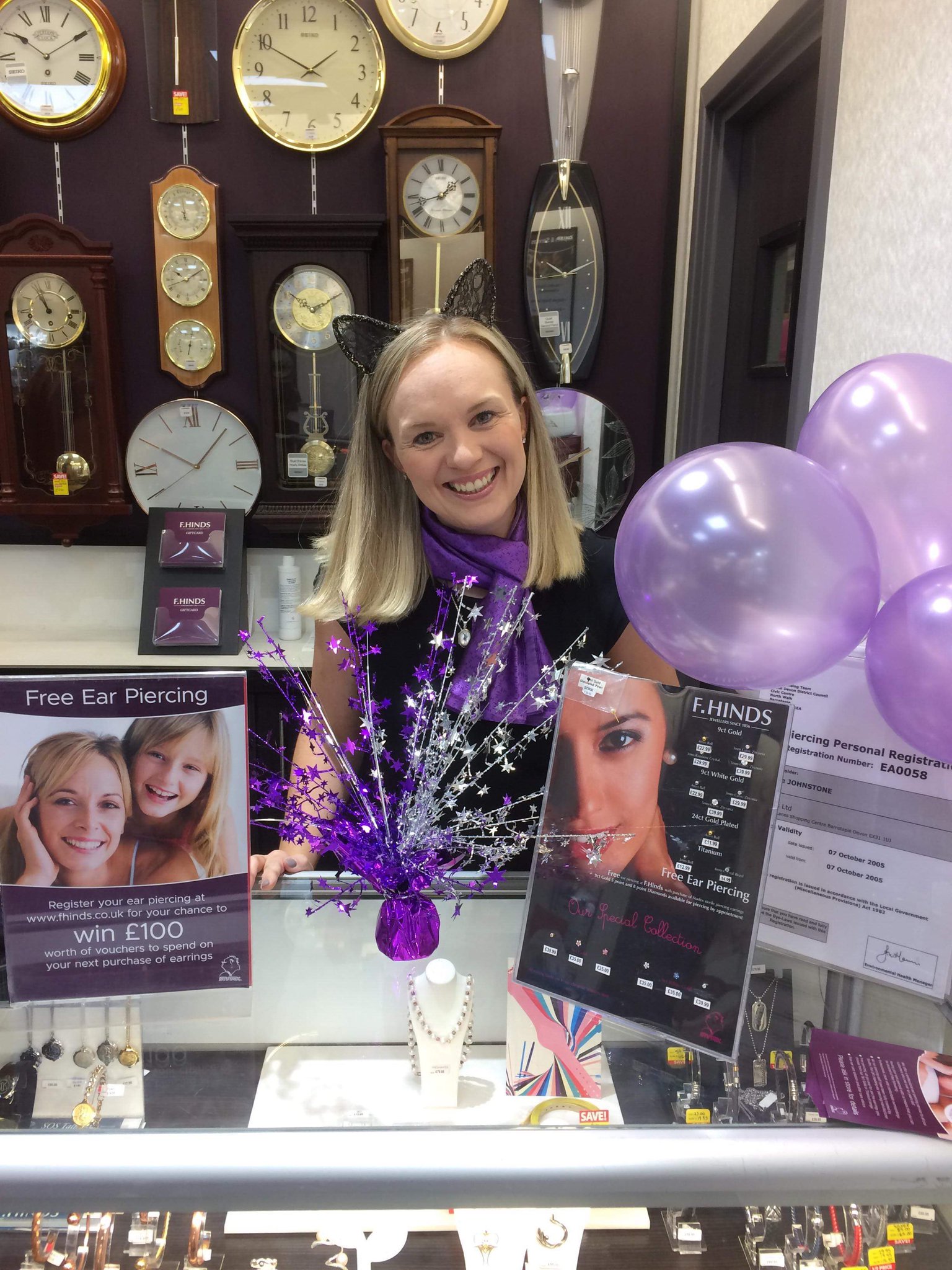 F Hinds Jewellers On Twitter Natalie From Our Barnstaple Branch Managed To Do 14 Ear Piercings Yesterday Well Done To Her Its Not Too Late To Make An Appointment For Free Ear