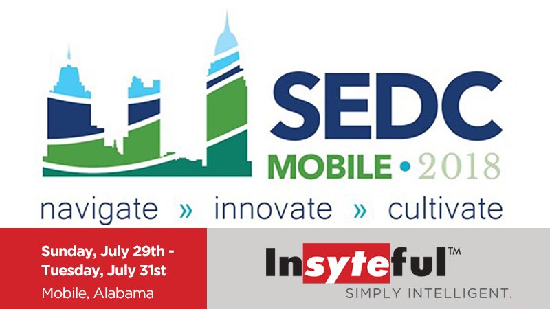 Insyteful1's tweet photo. We are excited about the SEDC 2018 Annual Conference starting this weekend! Let us show you how Insyteful can make your website work as hard for your community as you do.
#SEDCMobile #MobileAlabama #Insyteful #econdev #siteselection #communitydevelopment https://t.co/ZMIKplA7NT
