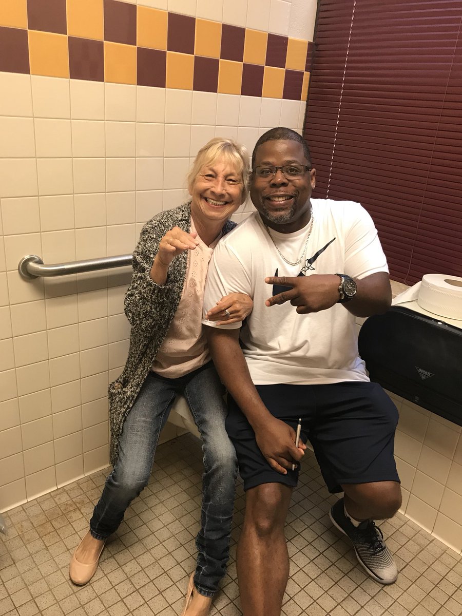 MsThornton4's tweet photo. Two team #bisonmane members on a mini throne! #TheBisonHerd https://t.co/LU516M31P5