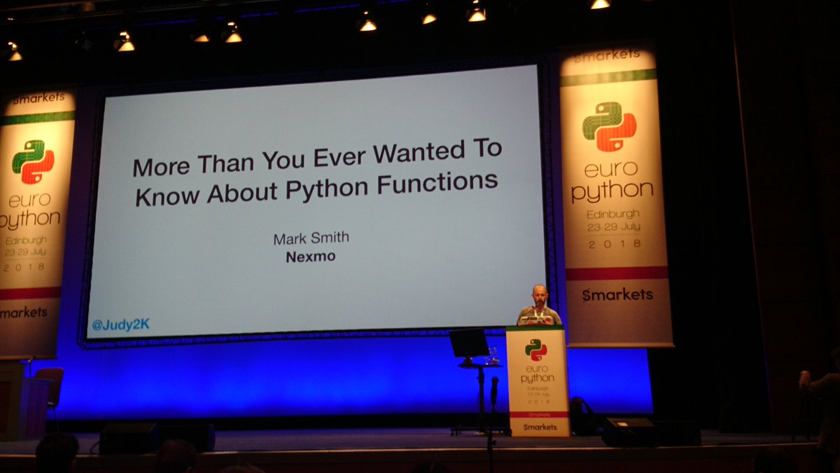 Travelnest's tweet image. I don't know @judy2k... there is a _lot_ I want to know about python functions @tinglingham #EuroPython2018 #Europython