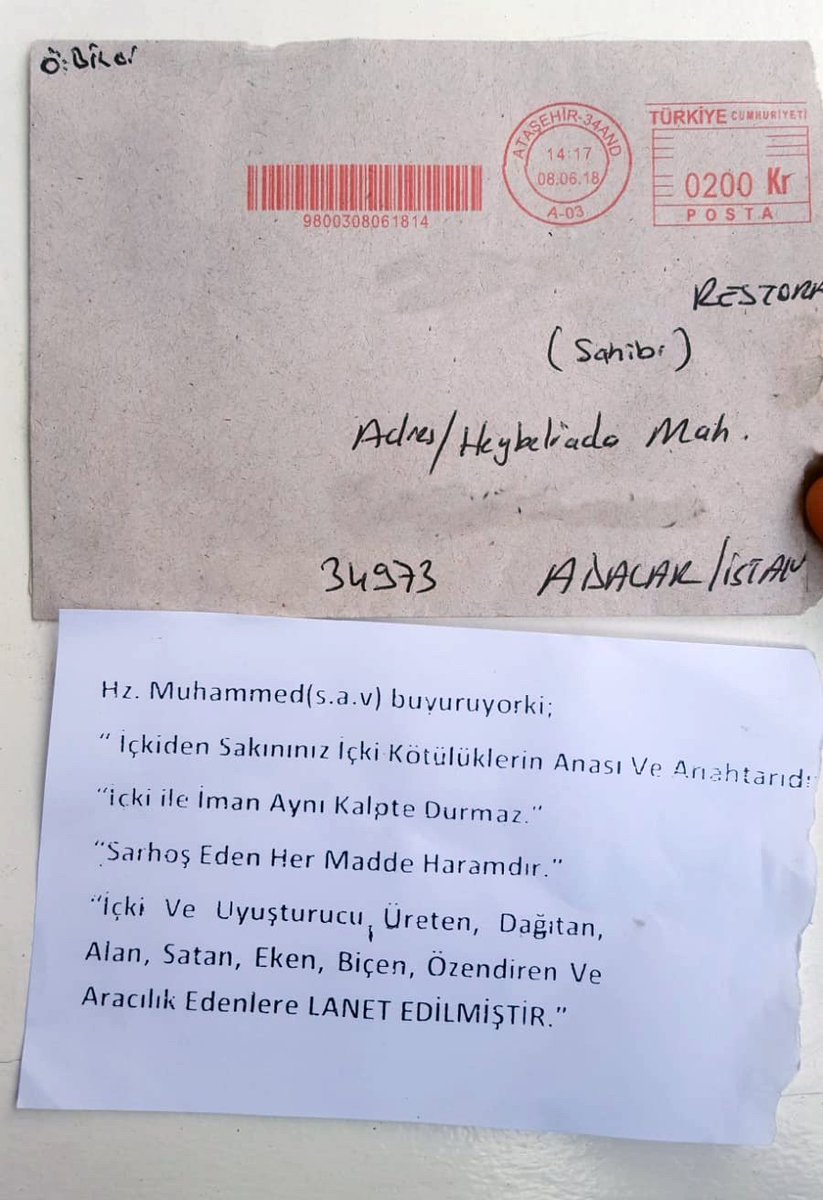 adalarsavunmasi's tweet photo. Heybeliada'da restoranlara tehdit ve gözdağı içerikli imzasız mektuplar gönderiliyor. Adalar halkı ve esnaf arasında tedirginlik yaratan, örtülü tehdit içeren imzasız mektupları gönderenlerin en kısa zamanda bulunmasını ve  haklarında işlem yapılmasını istiyoruz... https://t.co/CKFmfL00oj
