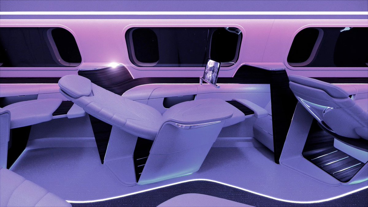 ZEDaerospace's tweet photo. Who says air travel can't be comfortable? Enjoy AURA's superb zero-gravity seats.

Time to relax and stretch your legs. Fly AURA.

#flyAURA #DiscoverAURA #YASAVA https://t.co/SbCCjQMlff