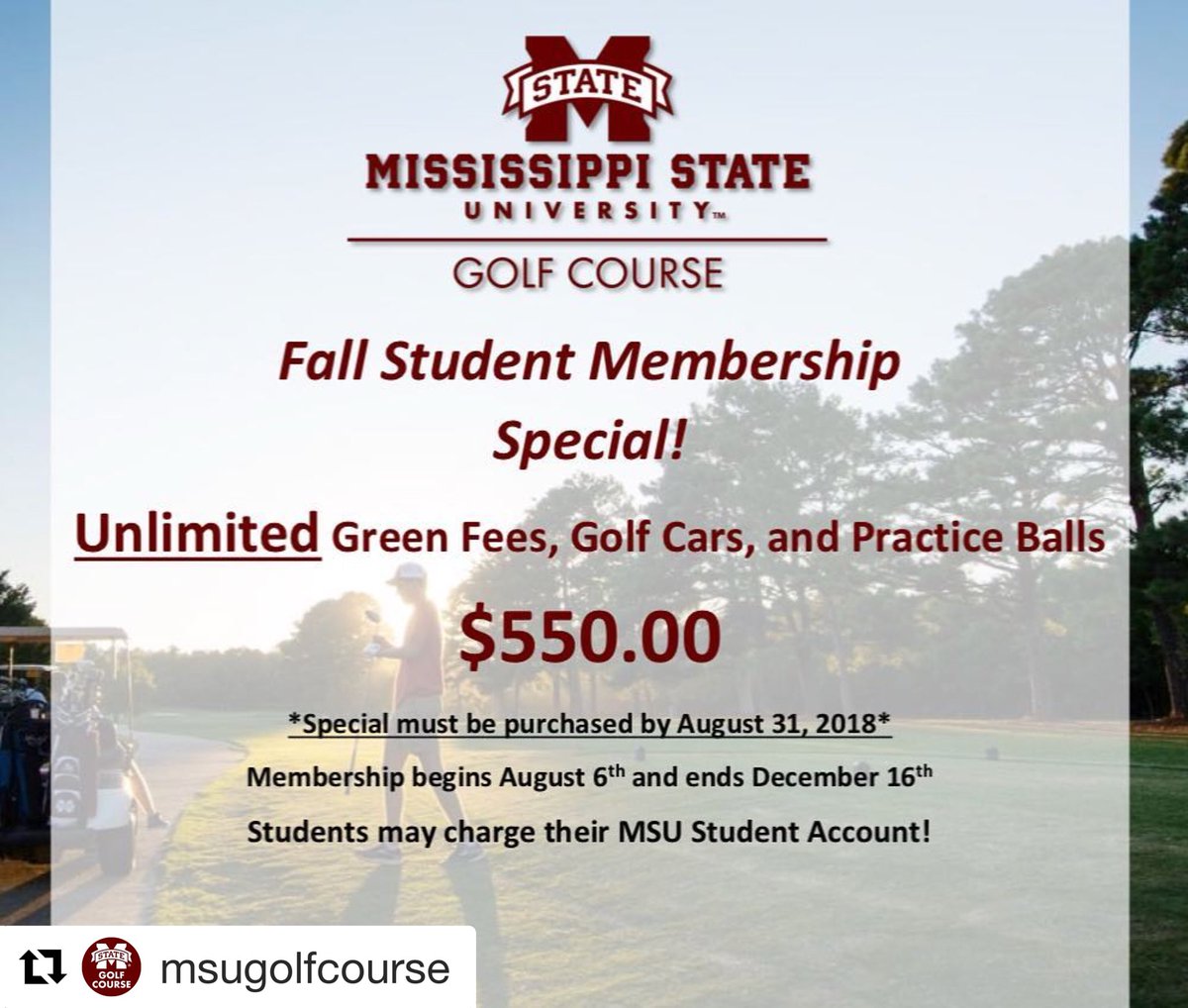 MSU Golf Course tweet media
