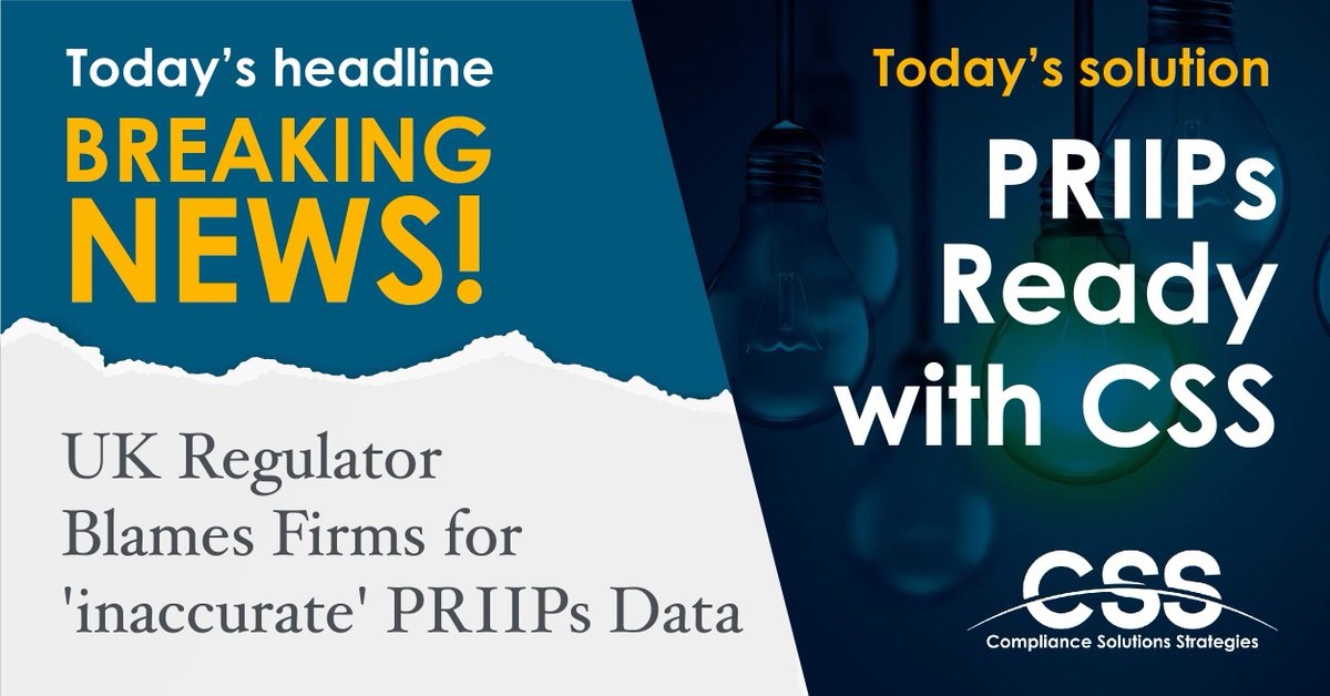 CSSregtech's tweet image. For PRIIPs problems, you need a CSS solution! buff.ly/2JY8nqI