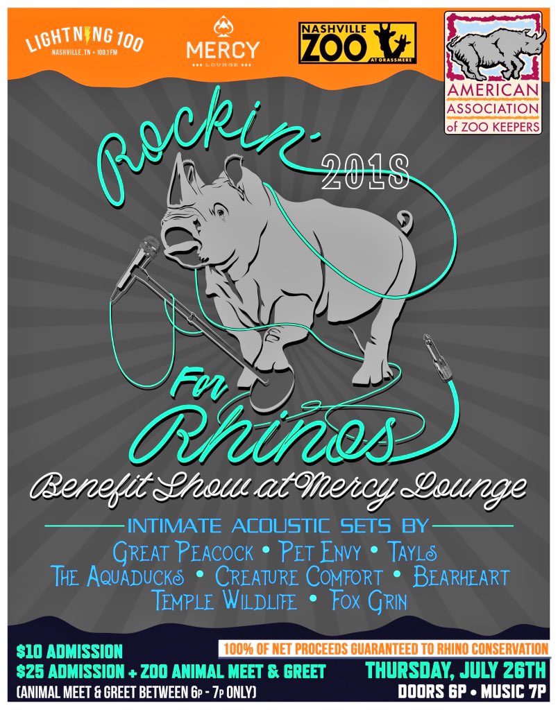 danbuckley's tweet photo. I have Taylor from @thisistayls co-hosting the @Lightning100 noon hour with me today! He’s part of the @NashvilleZoo benefit tonight at @mercylounge have an Animal themed request? Rockin for Rhinos tonight! https://t.co/bK9XRpqRRE