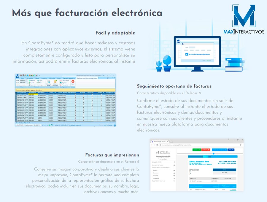 maxinteractivos's tweet photo. Más que facturación electrónica..💻🖨
Si quiere conocer mas, comuníquese con nosotros al 📲3002014677
#FacturacionElectronica #Contapyme #Maxinteractivos #Facturacion #SoftwaredeFacturacion https://t.co/arsXRNfdpY