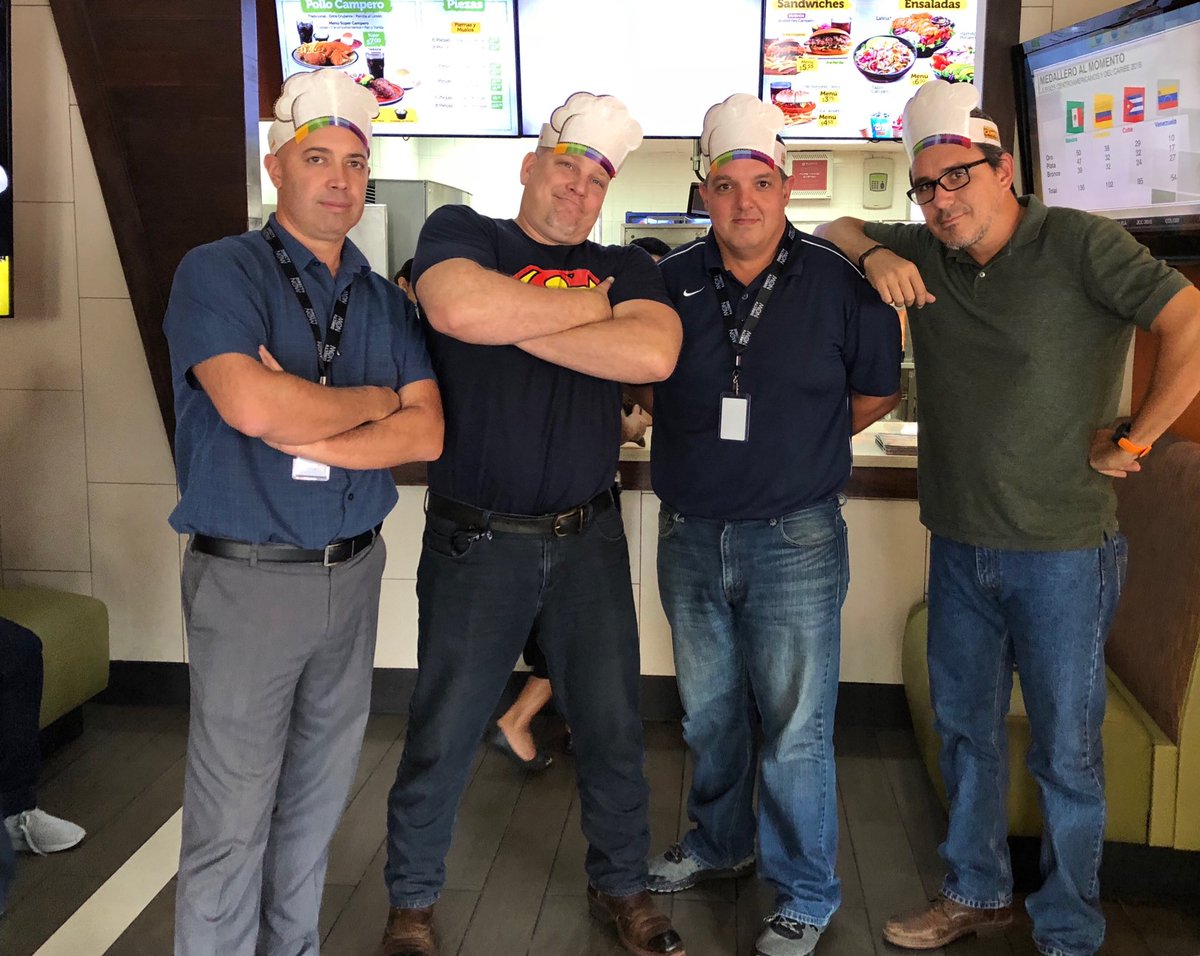 At the Pollo place - with El Salvador leaders!!