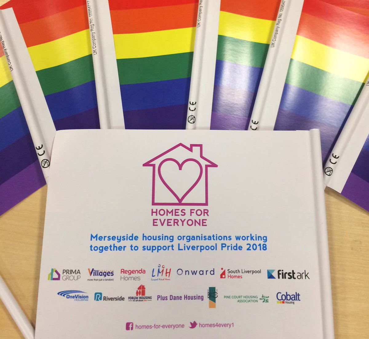 We'll be handing out hand-waving flags again along the route this year - grab one off us and cheer on the parade! #liverpoolpride