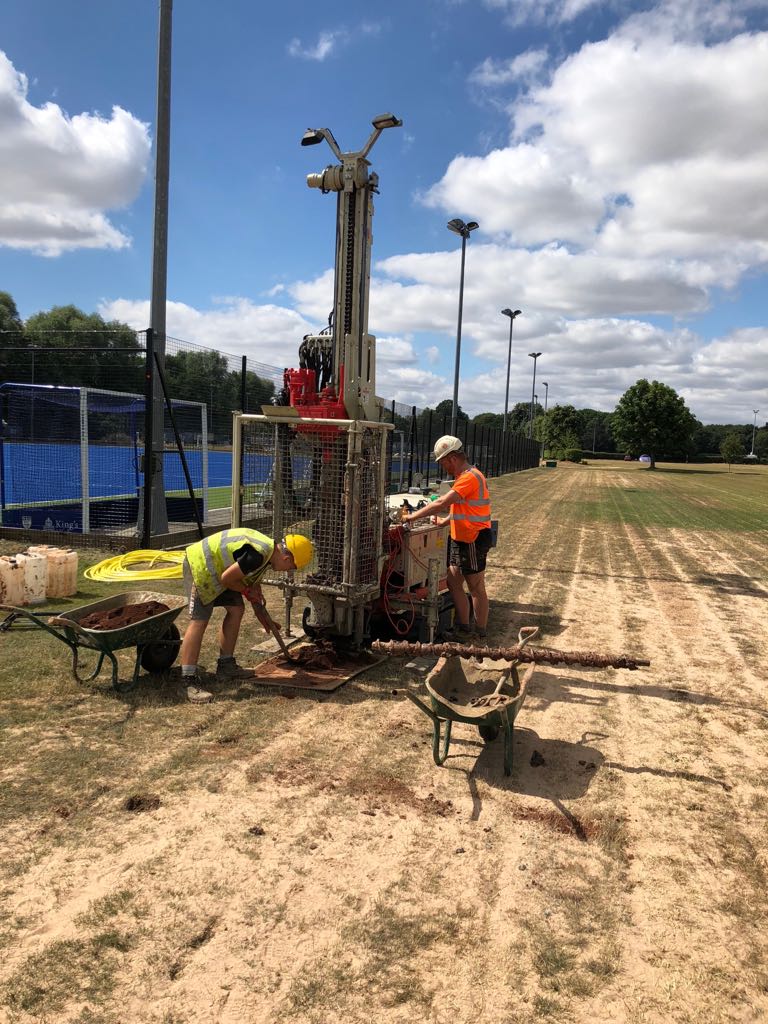 GroundwaterD's tweet photo. Test drilling at Warwick School earlier this week! #Sunny #Hot #HardWork #TestDrilling https://t.co/ZMapi7Xif9