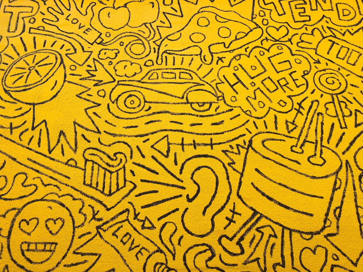 timothyogoodman's tweet photo. Some photos of the 75 foot long freestyle mural I finished in 15 hours in Salt Lake City a couple ago 💛 💛 https://t.co/ZT6lTnRnBP