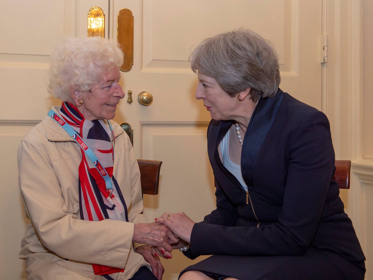 Meeting Mary Ellis as part of the RAF100 celebrations.