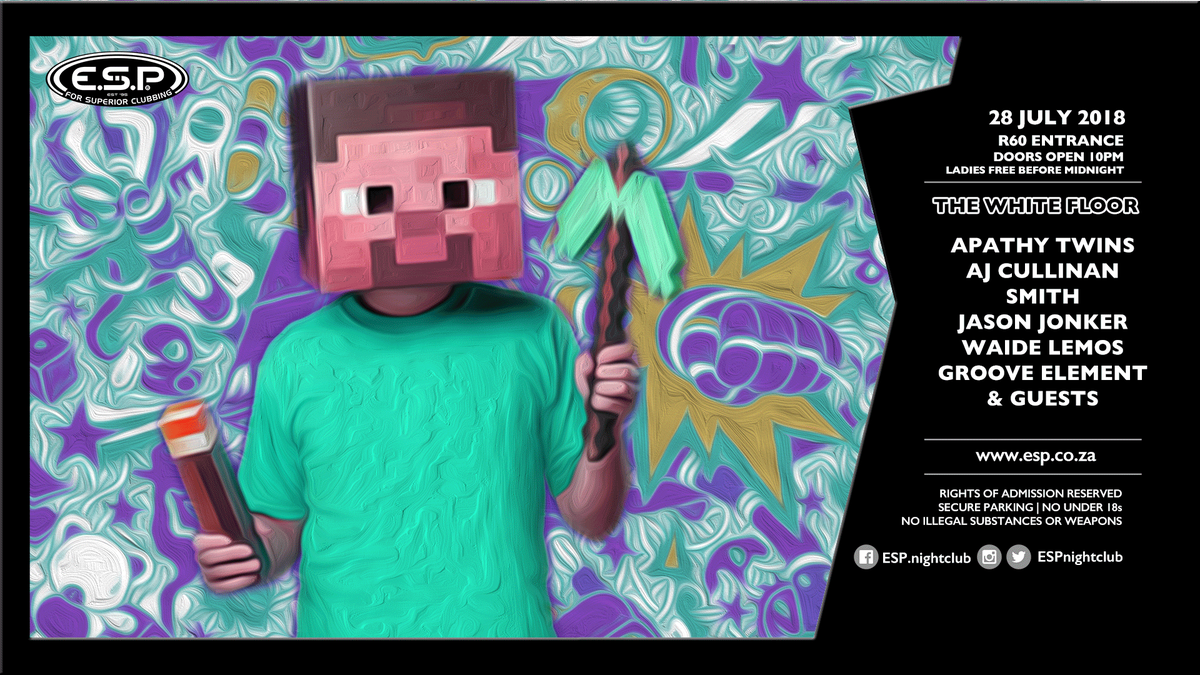 The White Floor #SaturdayNight from 10 > #Techno + #TechHouse 

@WassupJoburg <a href="/Where2PartyJhb/">♠️♦️キングAジョーカー♥️♣️</a> <a href="/ilovepartiesjhb/">I love parties Jhb</a> <a href="/jhblive/">JHBLive</a> <a href="/partyfind/">@PartyFind</a>