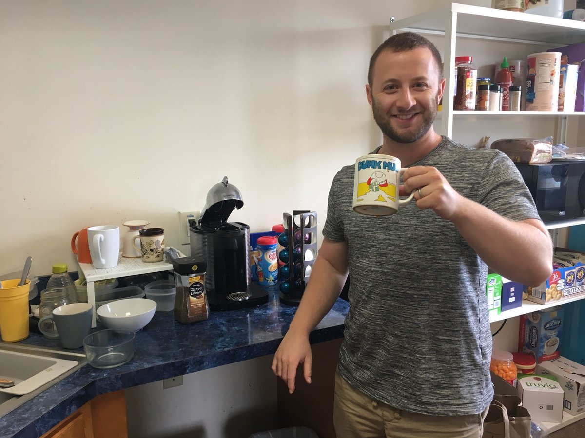 GetPhound's tweet photo. It's #NationalInternDay! Our intern, Ross, makes the best coffee. 😂 😉 #RossTheBoss #BossCohen https://t.co/M39rm8IKnr