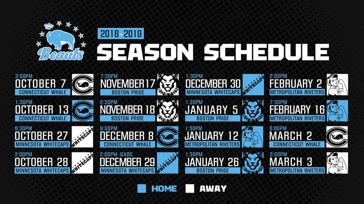 BuffaloBeauts's tweet photo. 👀 Our 2018-2019 schedule is here and tickets are NOW ON SALE!

Season tickets → https://t.co/sQ06DAgpzo
Individual game tickets → https://t.co/DIbwxIJEL2 https://t.co/gWLWiEGp12