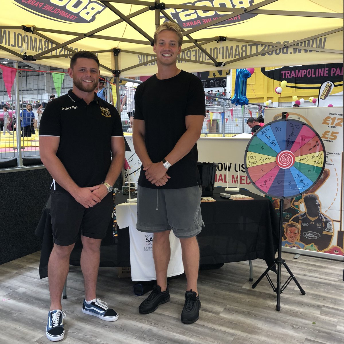 SaintsFdation's tweet photo. Thank you to everyone who supported us @BoostTrampoline 2nd Birthday last weekend! 🎂 🎁  @SaintsRugby @HarryMal10 https://t.co/MmX41J1Hqu