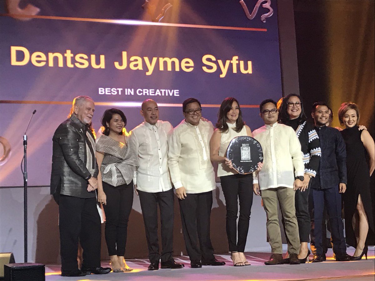 DC_Philippines's tweet photo. We're bringing home 2 metals tonight! Best in Creative, and Industry Leadership &amp; Community Service! Congratulations to the hardworking teams of DJS! 👏 #AOYAwards2018 https://t.co/CiYH6Zs2by