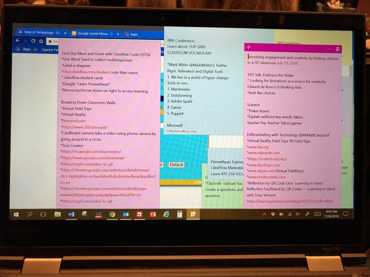 Counsel_KMalone's tweet photo. Notes Anywhere will eliminate having sticky notes all over your screen. Yay! @KHM2008 #CFISDWalker #CDWGetsIT #CFISDDLC @JoeMarquez70 https://t.co/4g7POJ48es