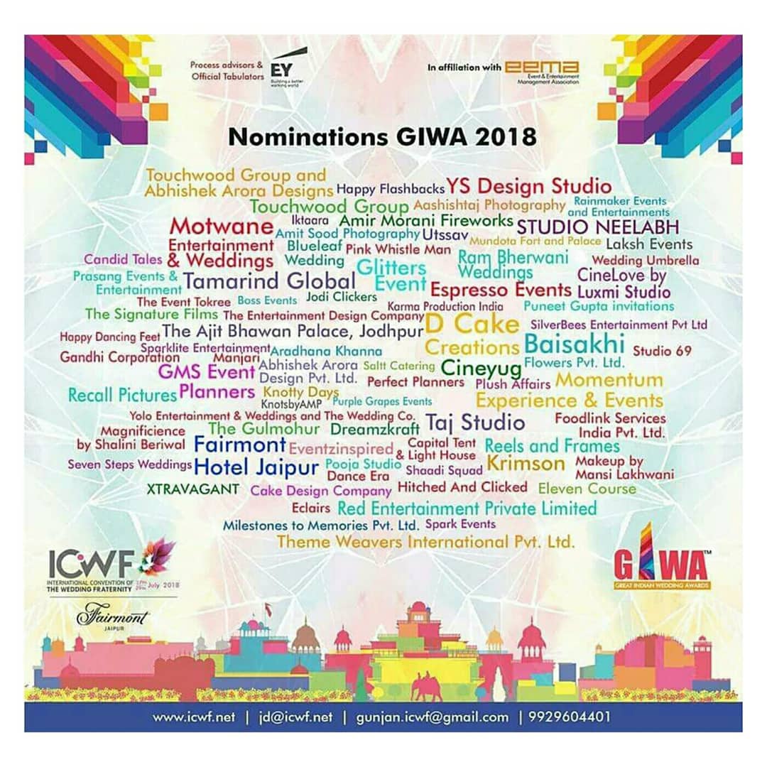 TheWeddingCo_In's tweet photo. Gearing up for one of the biggest event in the Wedding fraternity.
With 7 nominations for the GIWA awards, The Wedding Co. is all set for this experience!
#awards #icwf #nominations #icwf2018 #award #awardfunction #wedding #weddings #weddingawards #weddingaward #twcdecor https://t.co/SxbcGwiykW