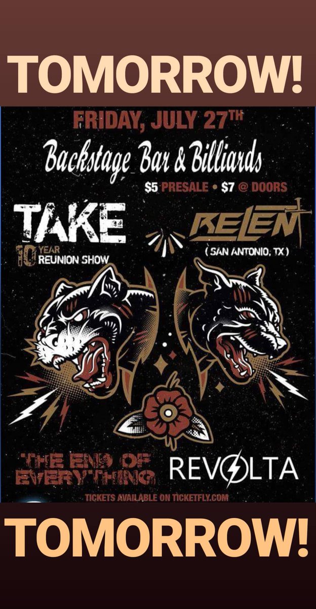 takebandlv's tweet photo. This is it. Tomorrow is 10 years in the making.
#metal #hardcoremusic #metalcore #rock #rocknroll #mosh #backstagebar #backstagebarandbilliards #lasvegasnv #vegas #vegasnv #nv #lvhc #lasvegasmetal https://t.co/Ol7uE6T2uk