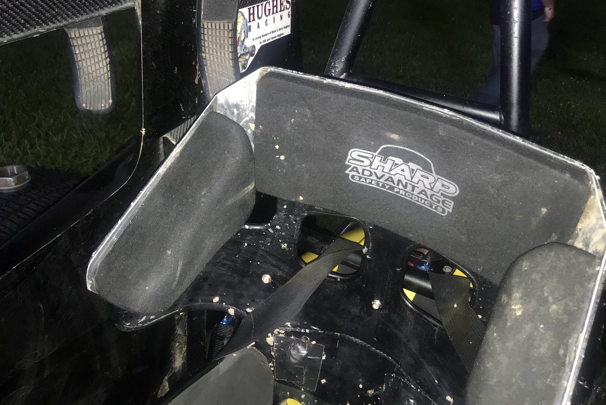 Sharp_Advantage's tweet photo. Sharp Advantage head padding on @JustinGrant40 sprint car. Finally got this guy comfortable. #heisoldschool https://t.co/fCXd3WE9ir