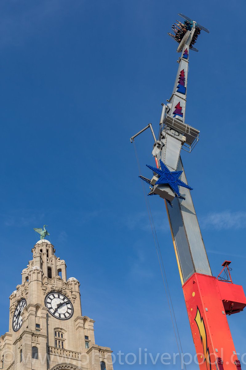 photolpool's tweet photo. Took these pics yesterday evening of the 2 top Thril rides at this years Liverpool Pier Head Village - A good way to get a new view of the Liver Building &amp; waterfront! @PierHeadVillage @lensofliverpool @RoyalLiver1911 @TheGuideLpool https://t.co/eUb55zhYvr