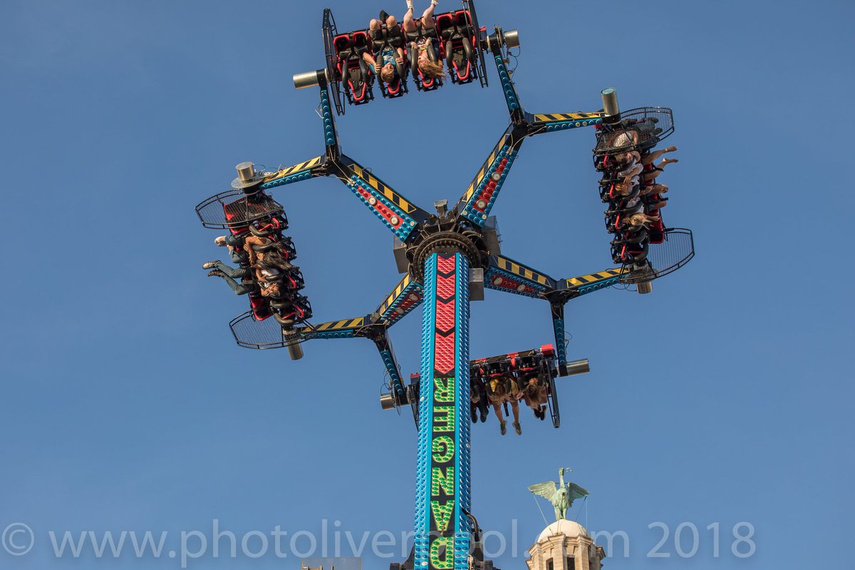 photolpool's tweet photo. Took these pics yesterday evening of the 2 top Thril rides at this years Liverpool Pier Head Village - A good way to get a new view of the Liver Building &amp; waterfront! @PierHeadVillage @lensofliverpool @RoyalLiver1911 @TheGuideLpool https://t.co/eUb55zhYvr