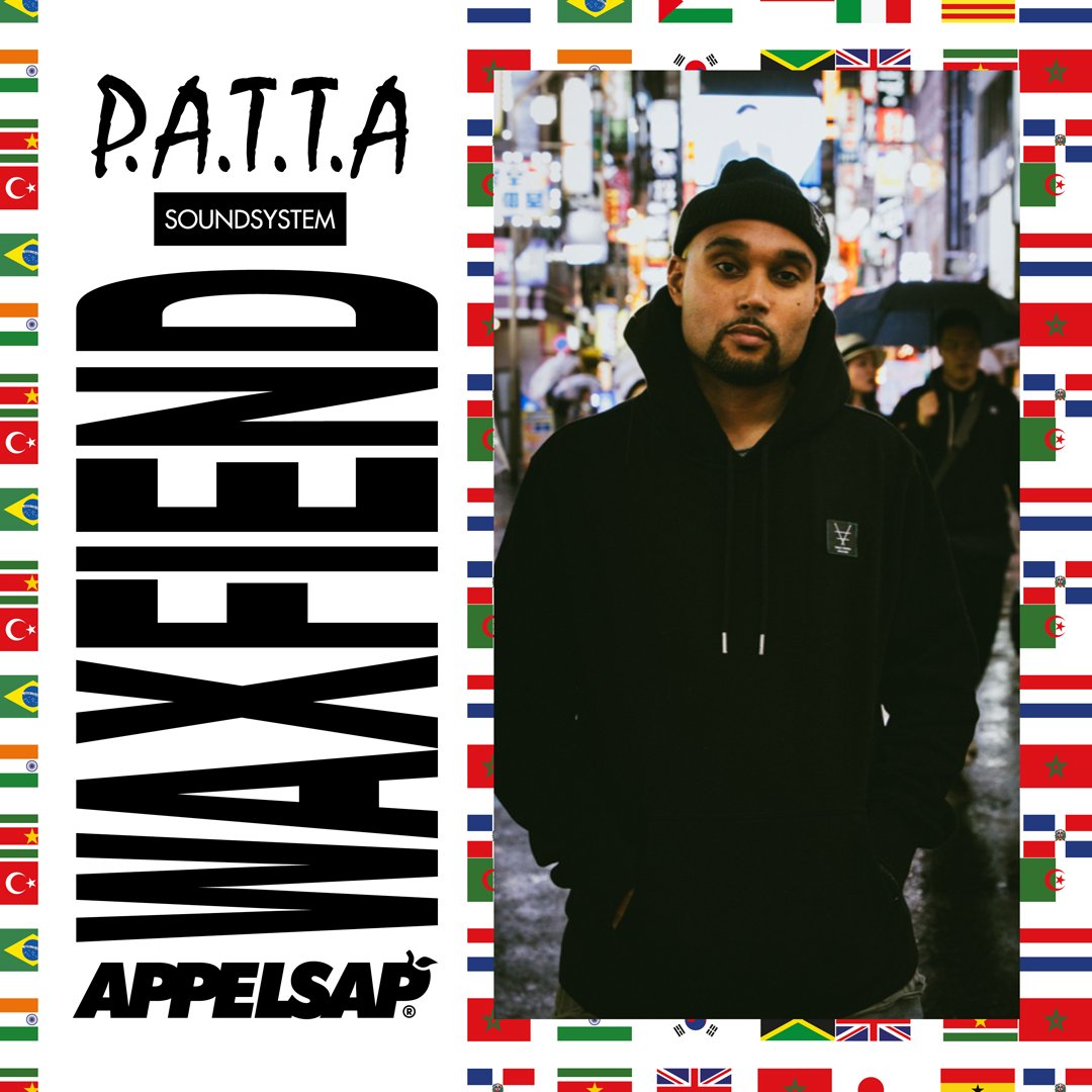 Patta_NL's tweet photo. One performer on the Patta Soundsystem stage at Appelsap Fresh Music Festival we are particularly excited about is Amsterdam's own DJ Waxfiend. We asked him a few questions, head over to our blog to read up on one of our favourites. #Appelsap #Pattasoundsystem https://t.co/zIrerWiUpo