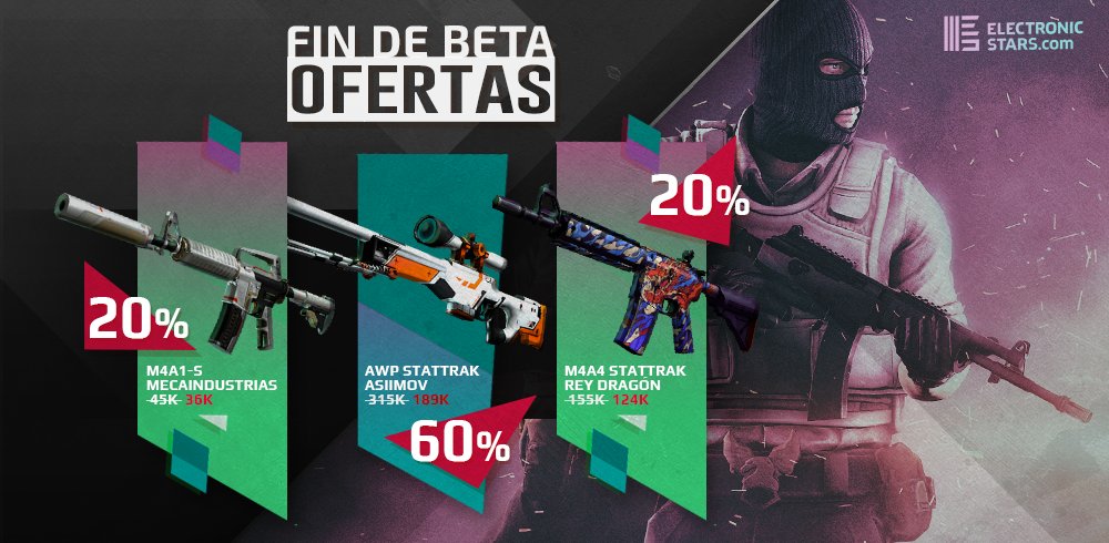 ESesports_ES's tweet photo. ¡OFERTAS de fin de beta!

Si había una ocasión perfecta para gastar todo lo que habéis conseguido con sudor y headshots, ES ÉSTA. ➡️ https://t.co/vq59GTZY66

ℹ️ https://t.co/Gzzbff2yvf https://t.co/0NUCus5yTx