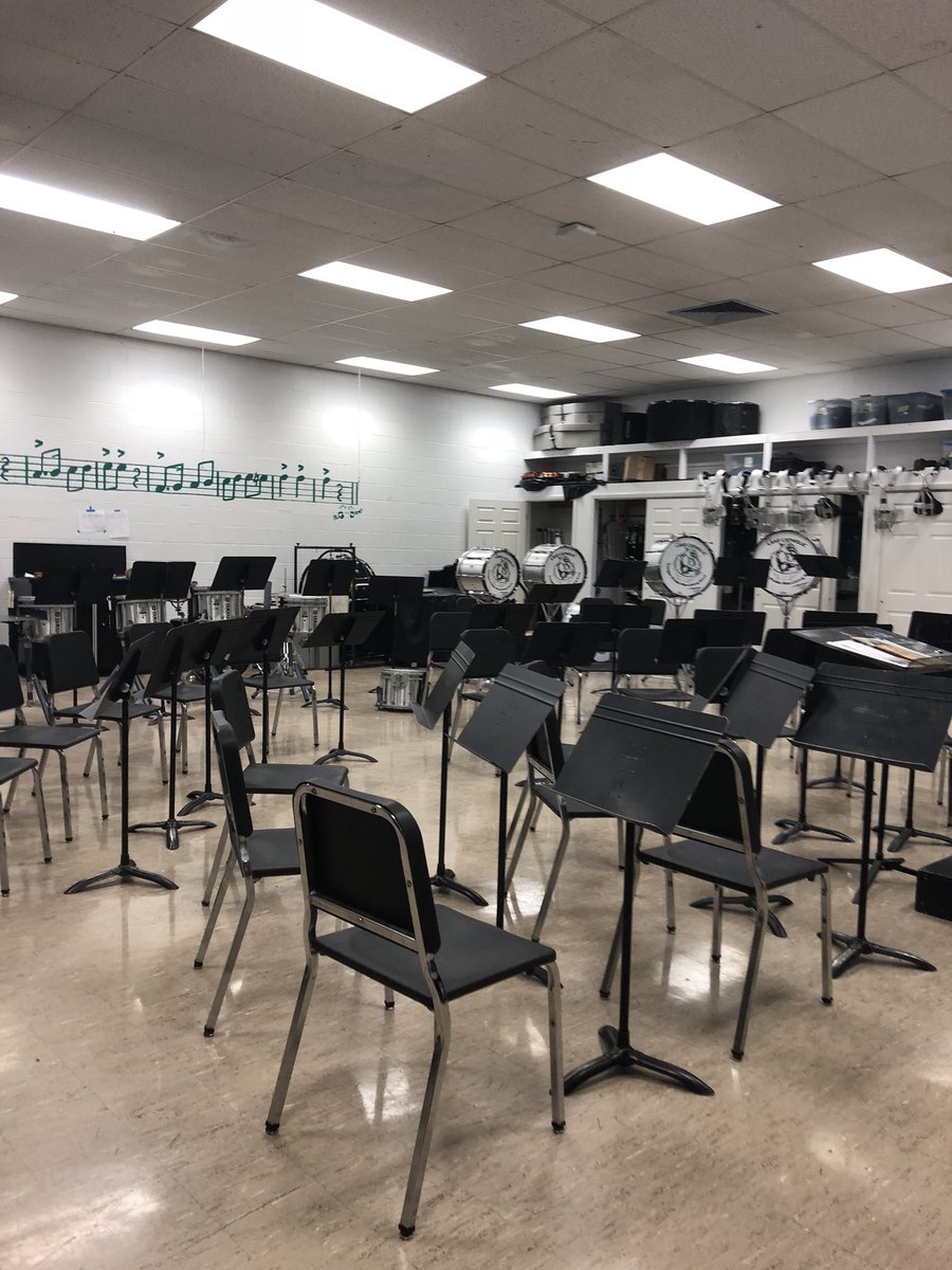 CougarsMarch's tweet photo. The band room is ready for band camp.... are you? https://t.co/9nB6V7ujuE