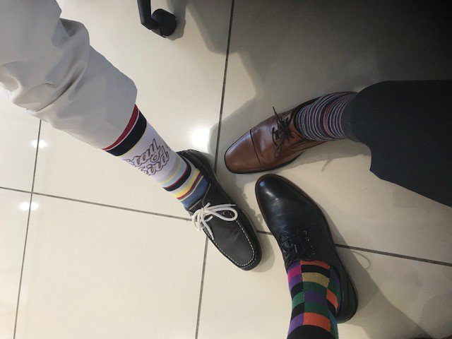 AllStarToyota's tweet photo. #SockGame going strong this Thursday morning at #AllStar π #ShoeCandy https://t.co/Aq9xpNcKZL