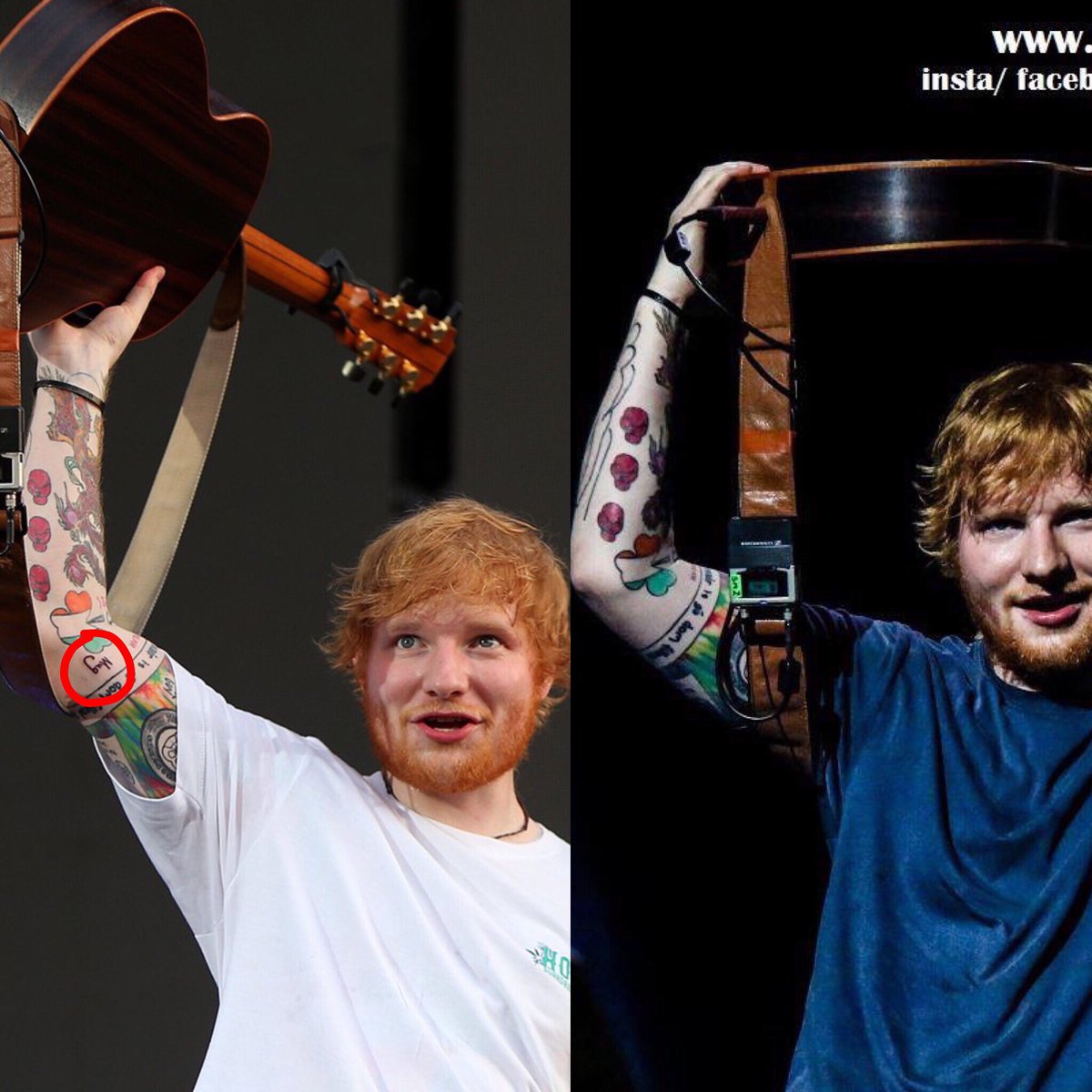 Ed Sheeran Tattoos Ed Sheeran Gets Lizard Tattoo For New Album Inspired Sleeve Popstartats