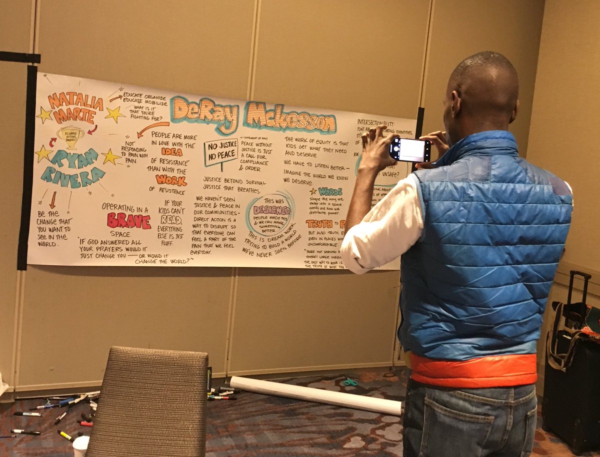 PSConsortium's tweet photo. .@patagonia says “The single best thing we can do for the planet is keep our gear in use longer and cut down on consumption.” I can think of a few other things, but appreciating @deraysvest and the ripstop tape! #theBang2018 @bigpiclearning https://t.co/SS79DtMnSw