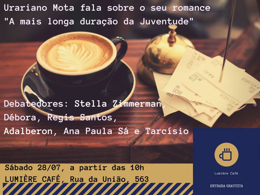 PCdoBRecife's tweet photo. Sábado, 28, tem encontro marcado com Urariano Mota, no Recife. A conversa vai girar em torno do romance A mais longa duração da juventude, de autoria do jornalista e escritor recifense. #VaiSerBom https://t.co/IExxQ0UcN7